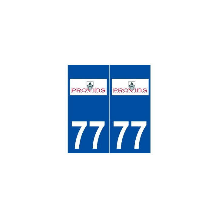 77 Provins logo autocollant plaque stickers ville
