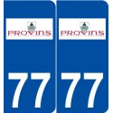 77 Provins logo autocollant plaque stickers ville