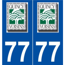 77 Quincy-Voisins logo autocollant plaque stickers ville