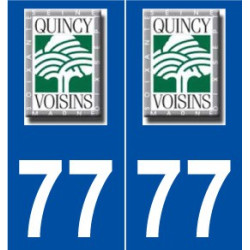 77 Quincy-Voisins logo autocollant plaque stickers ville