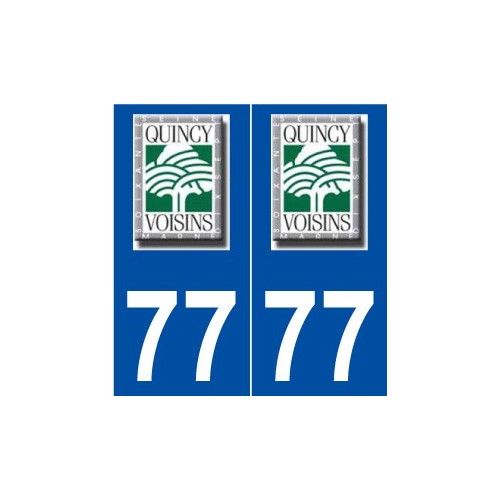 77 Quincy-Voisins logo autocollant plaque stickers ville