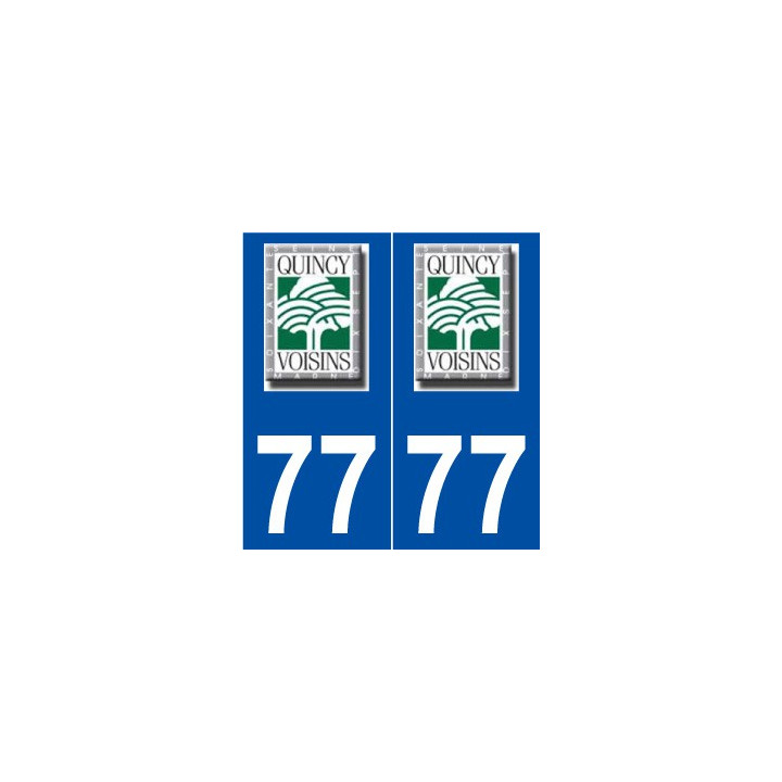 77 Quincy-Voisins logo autocollant plaque stickers ville
