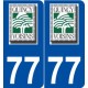 77 Quincy-Voisins logo autocollant plaque stickers ville