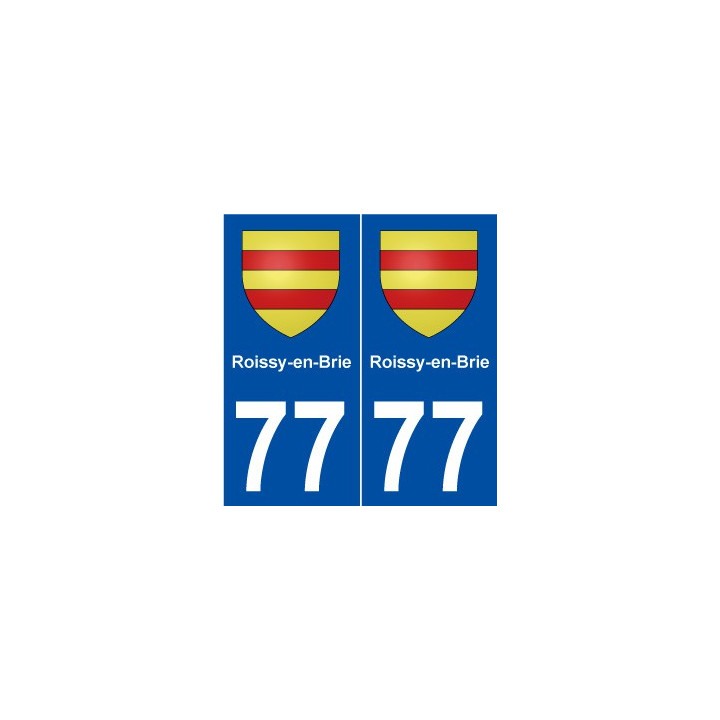77 Roissy-en-Brie blason autocollant plaque stickers ville