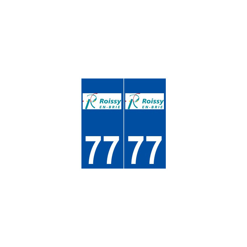 77 Roissy-en-Brie logo autocollant plaque stickers ville