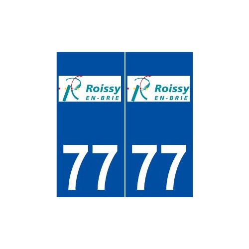 77 Roissy-en-Brie logo autocollant plaque stickers ville
