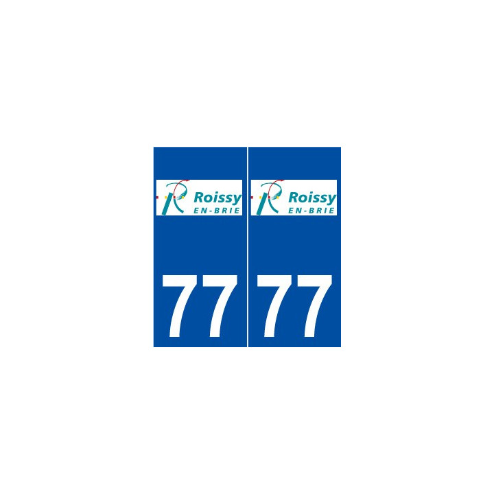 77 Roissy-en-Brie logo autocollant plaque stickers ville