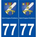 77 Saint-Fargeau-Ponthierry blason autocollant plaque stickers ville