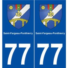 77 Saint-Fargeau-Ponthierry blason autocollant plaque stickers ville