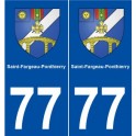 77 Saint-Fargeau-Ponthierry blason autocollant plaque stickers ville