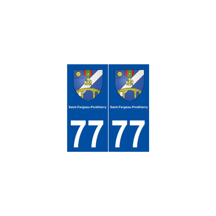 77 Saint-Fargeau-Ponthierry blason autocollant plaque stickers ville