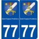 77 Saint-Fargeau-Ponthierry blason autocollant plaque stickers ville