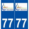 77 Saint-Fargeau-Ponthierry logo autocollant plaque stickers ville