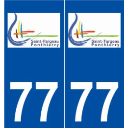 77 Saint-Fargeau-Ponthierry logo autocollant plaque stickers ville