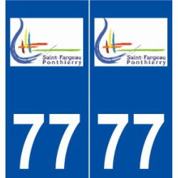 77 Saint-Fargeau-Ponthierry logo autocollant plaque stickers ville