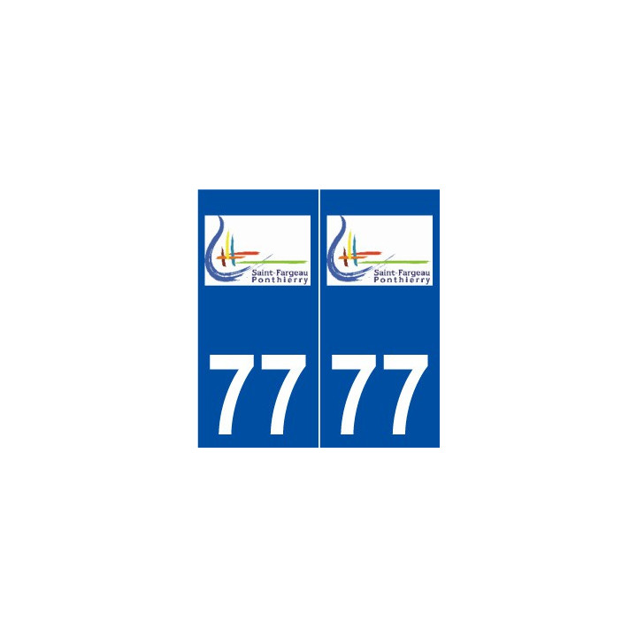 77 Saint-Fargeau-Ponthierry logo autocollant plaque stickers ville