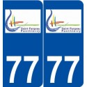 77 Saint-Fargeau-Ponthierry logo autocollant plaque stickers ville