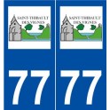 77 Saint-Thibault-des-Vignes logo autocollant plaque stickers ville