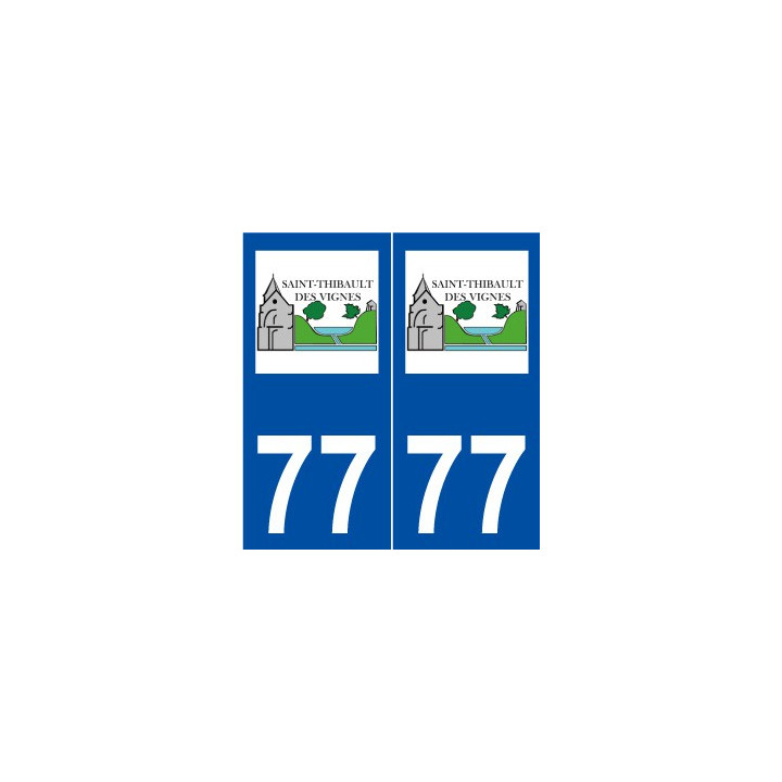 77 Saint-Thibault-des-Vignes logo autocollant plaque stickers ville