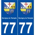 77 Savigny-le-Temple blason autocollant plaque stickers ville
