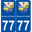 77 Savigny-le-Temple blason autocollant plaque stickers ville