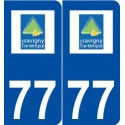 77 Savigny-le-Temple logo autocollant plaque stickers ville