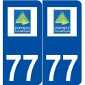 77 Savigny-le-Temple logo autocollant plaque stickers ville