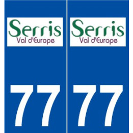 77 Serris logo autocollant plaque stickers ville