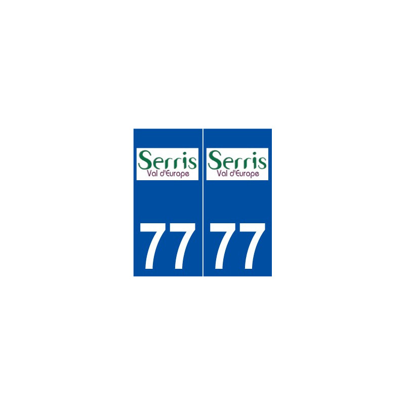 77 Serris logo autocollant plaque stickers ville