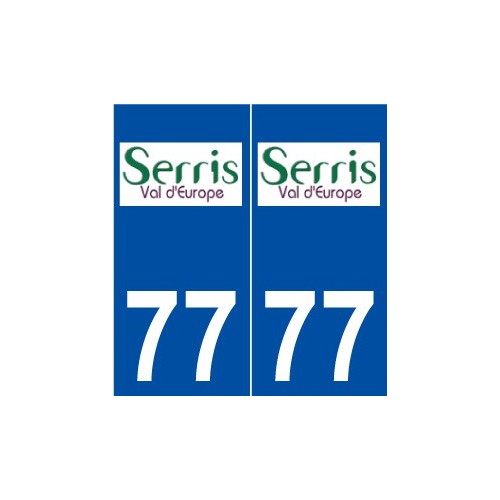 77 Serris logo autocollant plaque stickers ville