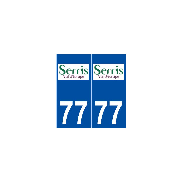 77 Serris logo autocollant plaque stickers ville