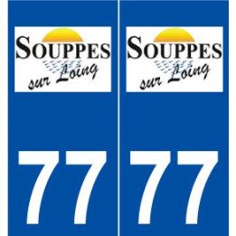 77 Souppes-sur-Loing logo autocollant plaque stickers ville