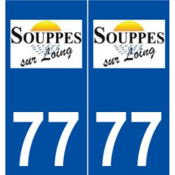 77 Souppes-sur-Loing logo autocollant plaque stickers ville