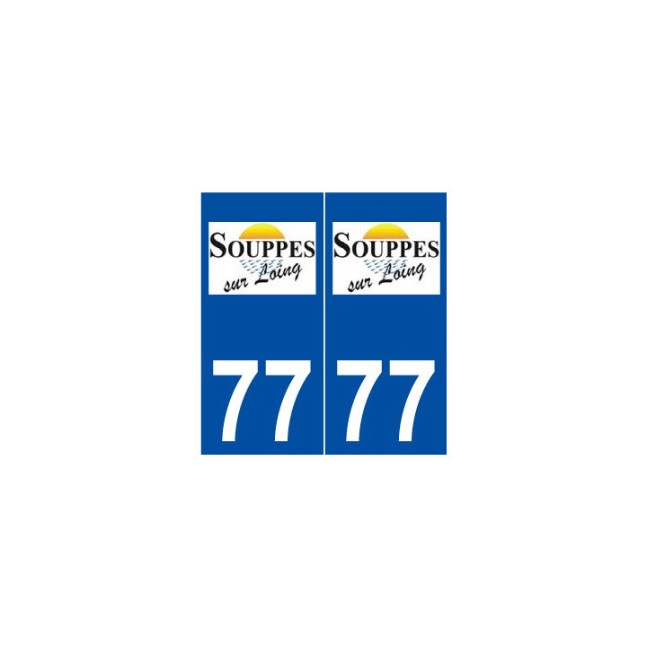 77 Souppes-sur-Loing logo autocollant plaque stickers ville
