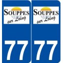 77 Souppes-sur-Loing logo autocollant plaque stickers ville