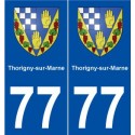 77 Thorigny-sur-Marne blason autocollant plaque stickers ville