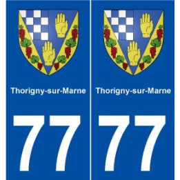 77 Thorigny-sur-Marne blason autocollant plaque stickers ville