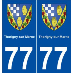 77 Thorigny-sur-Marne blason autocollant plaque stickers ville