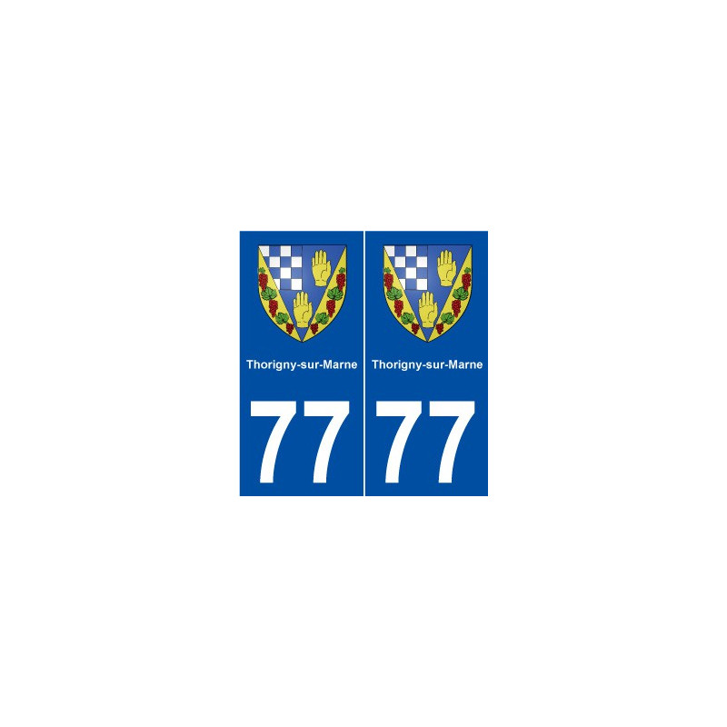 77 Thorigny-sur-Marne blason autocollant plaque stickers ville