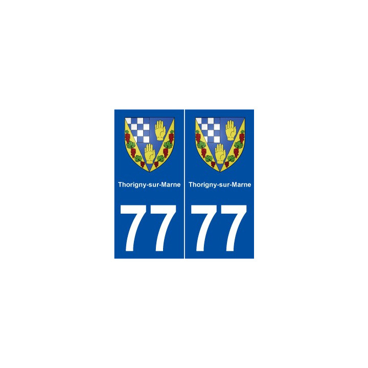77 Thorigny-sur-Marne blason autocollant plaque stickers ville