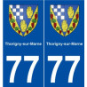 77 Thorigny-sur-Marne blason autocollant plaque stickers ville