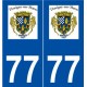 77 Thorigny-sur-Marne logo autocollant plaque stickers ville