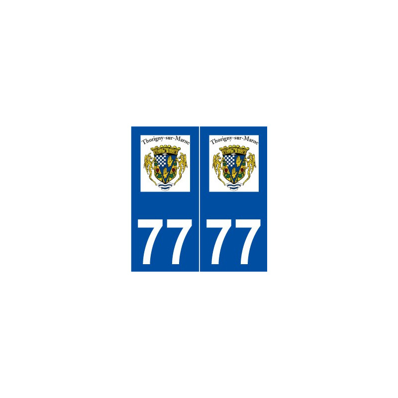 77 Thorigny-sur-Marne logo autocollant plaque stickers ville