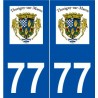 77 Thorigny-sur-Marne logo autocollant plaque stickers ville