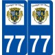 77 Thorigny-sur-Marne logo autocollant plaque stickers ville