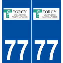 77 Torcy logo autocollant plaque stickers ville