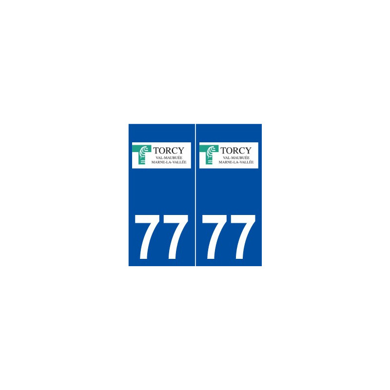77 Torcy logo autocollant plaque stickers ville
