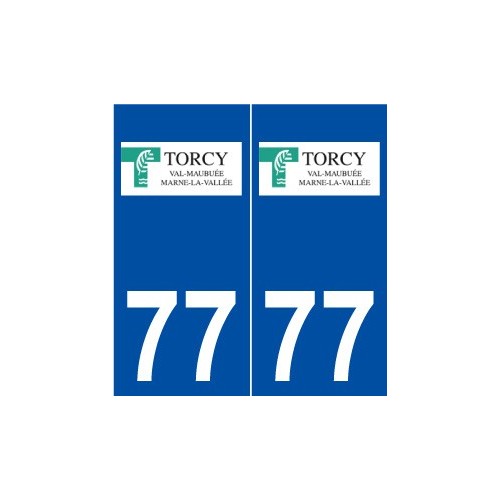 77 Torcy logo autocollant plaque stickers ville