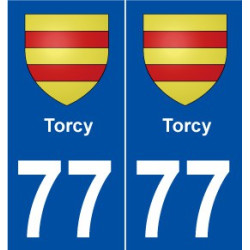 77 Torcy blason autocollant plaque stickers ville