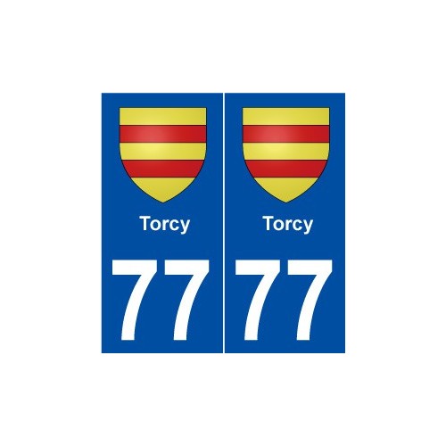 77 Torcy blason autocollant plaque stickers ville